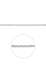 Zilveren armband - Gerhodineerd - Singapore - 18 cm