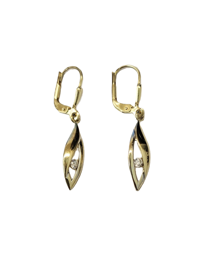 Occasions by Marleen Occasions by Marleen - 14 karaats - Gouden oorhangers - Bicolor - Zirkonia