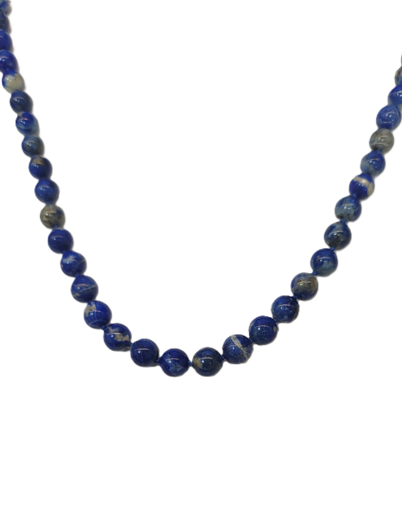 Occasions by Marleen Occasions by Marleen - Sodaliet collier - Zilveren slot - 56 cm