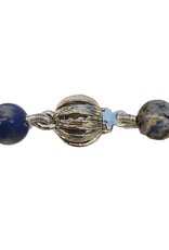 Occasions by Marleen Occasions by Marleen - Sodaliet collier - Zilveren slot - 56 cm