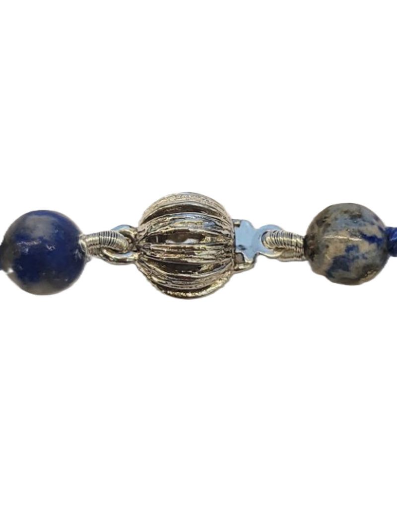 Occasions by Marleen Occasions by Marleen - Sodaliet collier - Zilveren slot - 56 cm