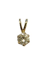 Occasions by Marleen Occasions by Marleen - 14 karaats - Gouden hanger - Chaton met briljant