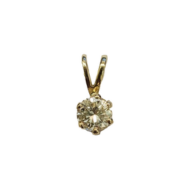 Occasions by Marleen Occasions by Marleen - 14 karaats - Gouden hanger - Chaton met briljant