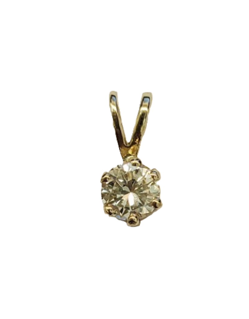 Occasions by Marleen Occasions by Marleen - 14 karaats - Gouden hanger - Chaton met briljant