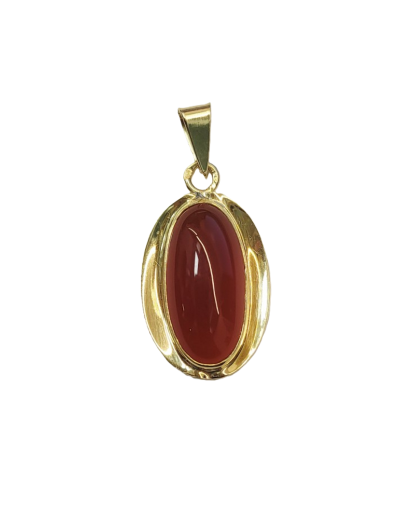 Occasions by Marleen Occasions by Marleen - 14 karaats - Gouden hanger - Carneool