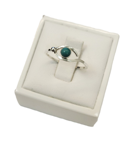 Occasions by Marleen Occasions by Marleen - Zilveren ring - Fantasie Turkoois - Maat 17.5