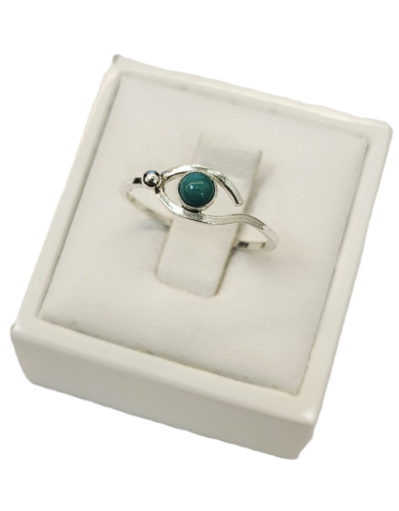 Occasions by Marleen Occasions by Marleen - Zilveren ring - Fantasie Turkoois - Maat 17.5