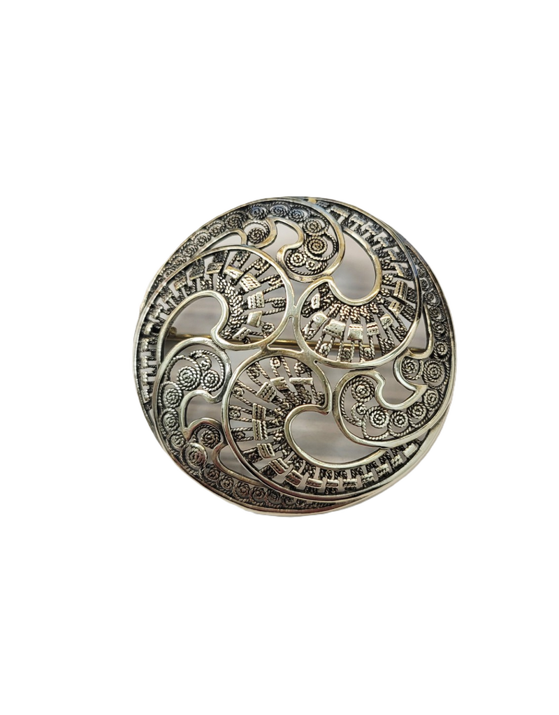 Occasions by Marleen Occasions by Marleen - Zilveren broche - Fantasie - Opengewerkt