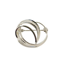 Occasions by Marleen Occasions by Marleen - Zilveren broche - Rond - Model