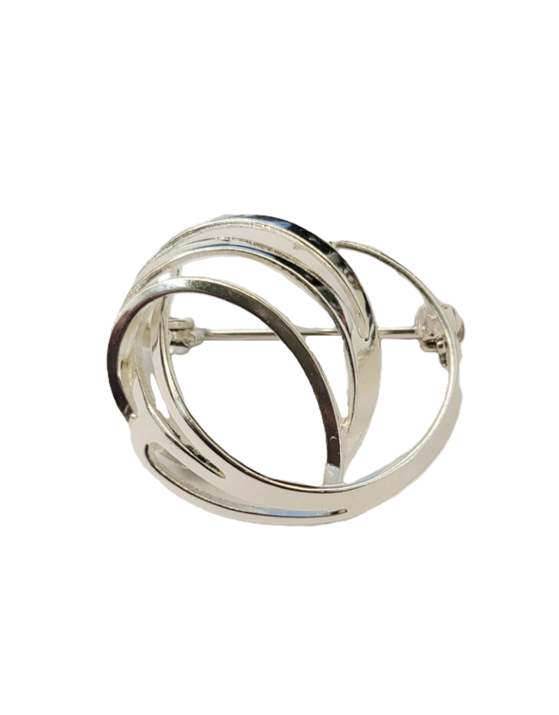 Occasions by Marleen Occasions by Marleen - Zilveren broche - Rond - Model