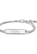 Zilveren naam armbandje - Gourmet