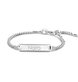 Zilveren naam armbandje - Gourmet