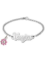 Zilveren baby armband - Jasseron - (kan met bedel)