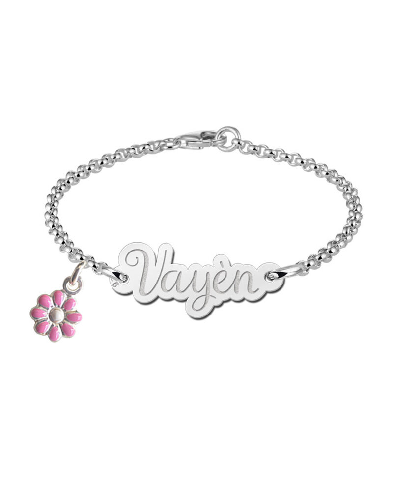 Zilveren baby armband - Jasseron - (kan met bedel)