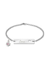 Zilveren baby armband - Jasseron - (kan met bedel)