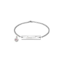 Zilveren baby armband - Jasseron - Hartje (kan met bedel)