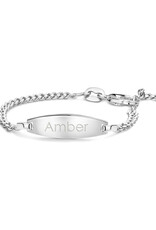 Zilveren naam armbandje - Gourmet - Ovaal