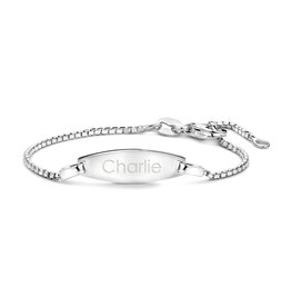 Zilveren baby armband - Venetiaans - Ovaal