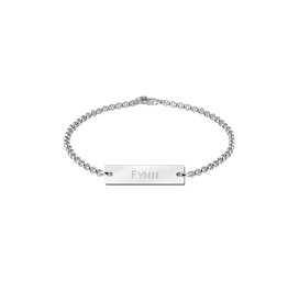 Zilveren baby armband - Jasseron - (kan met bedel)