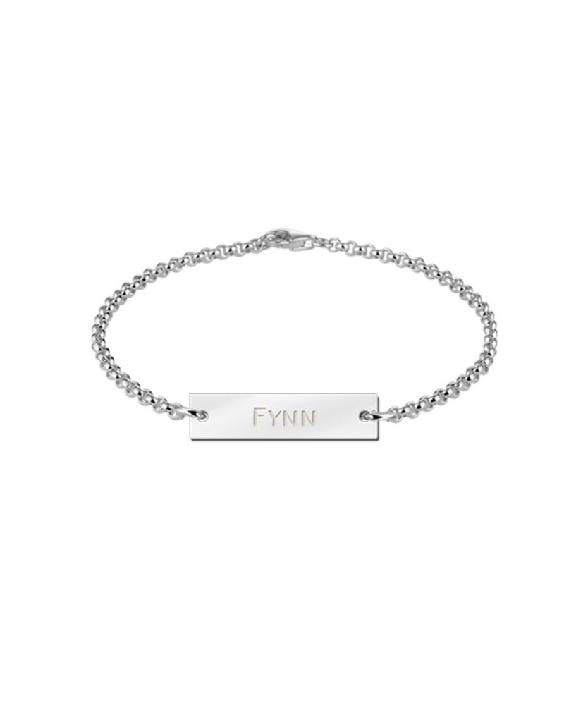 Zilveren baby armband - Jasseron - (kan met bedel)