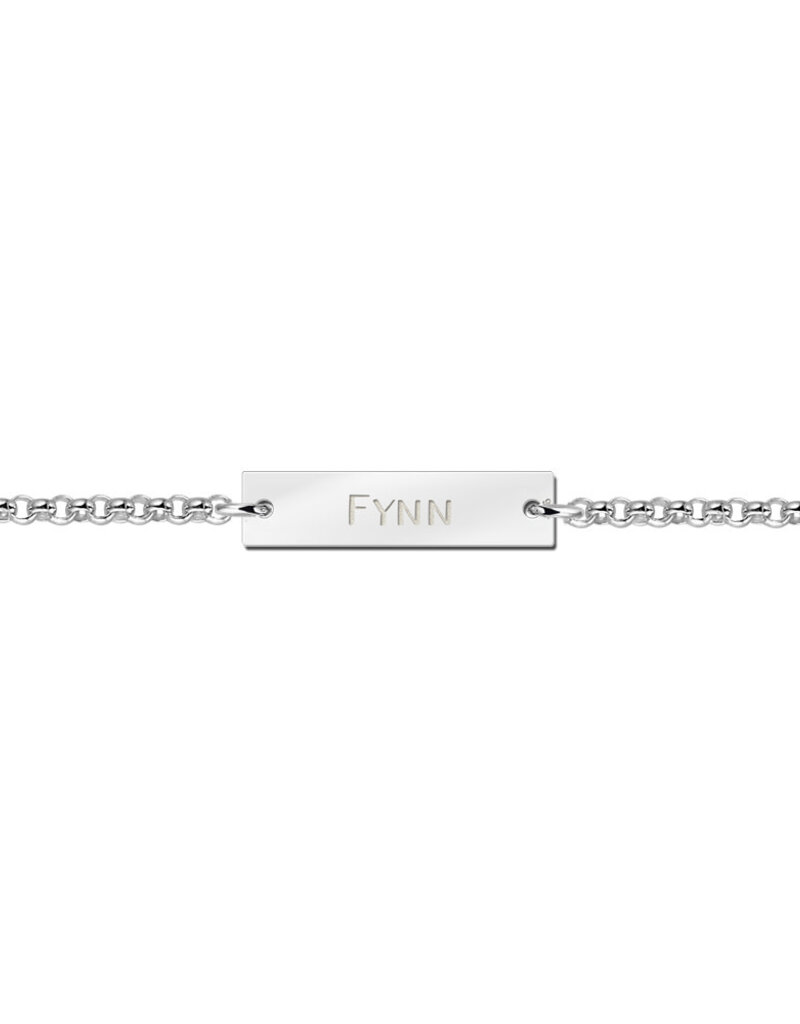 Zilveren baby armband - Jasseron - (kan met bedel)