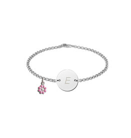 Zilveren baby armband - Jasseron - Rondje - (kan met bedel)