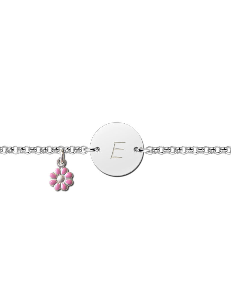 Zilveren baby armband - Jasseron - Rondje - (kan met bedel)