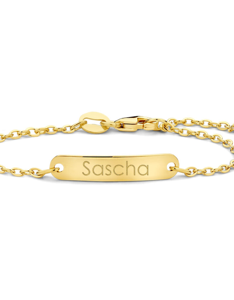 14 karaats - Gouden baby armband - Jasseron