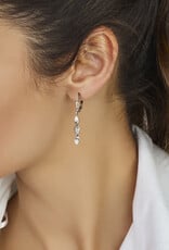 Zilveren oorhangers - Gerhodineerd - Zirkonia - Mat/glanzend