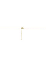 Gouden collier - 14 karaats - Zirkonia - 41-43-45 cm