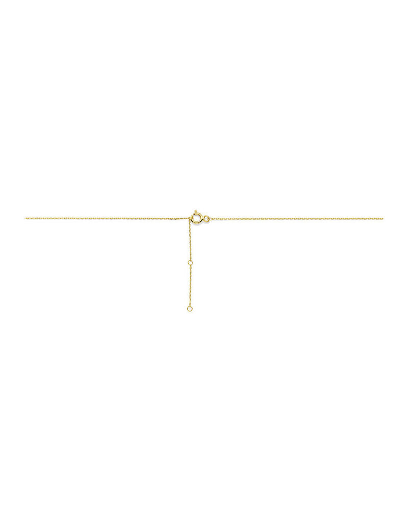 Gouden collier - 14 karaats - Zirkonia - 41-43-45 cm