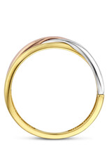 Gouden ring - 14 karaats - Tricolor - Maat 17.75