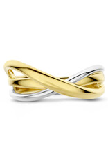 Gouden ring - 14 karaats - Bicolor - Maat 18.5