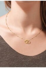 Zilver verguld - Collier - Hartjes en bolletjes