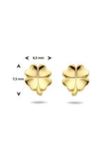 Zilver verguld - Oorknoppen - Klavertje