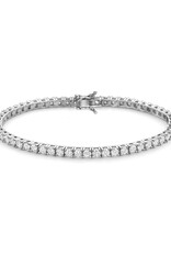 Zilveren Tennisarmband - Gerhodineerd - Zirkonia - 19 cm