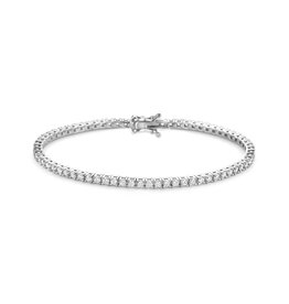 Zilveren Tennisarmband - Gerhodineerd - Zirkonia -  2.5 mm - 18 cm