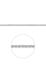 Zilveren koord armband - Gerhodineerd - 3 mm - 19 cm