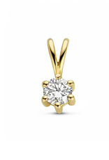 Gouden hanger - 14 karaats - Reale - Briljant - 0.10 crt