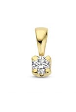 Gouden hanger - 14 karaats - Quattro - Briljant - 0.08 crt