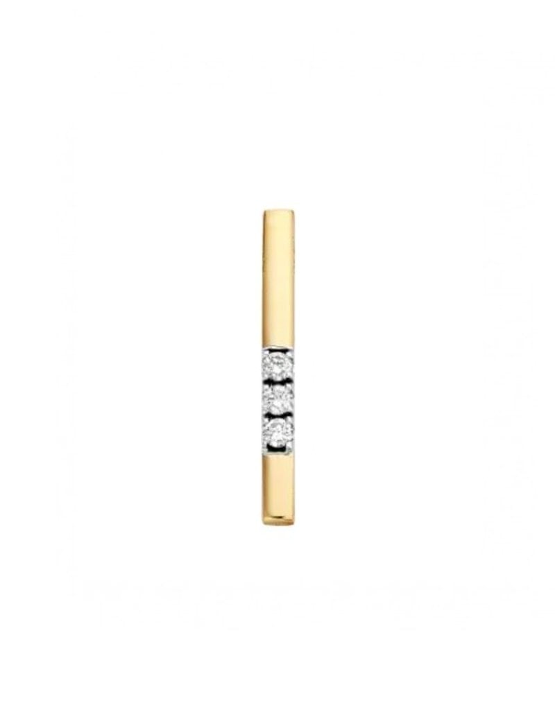 Gouden hanger - 14 karaats - Memoire - Briljant - 0.09 crt