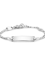 Zilveren graveerarmband - Gerhodineerd - Figaro - 9-11 cm