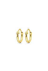 Verguld zilver oorringen -1.3 mm - 9 mm