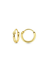 Verguld zilver oorringen -1.3 mm - 9 mm