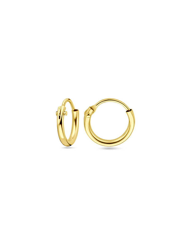Verguld zilver oorringen -1.3 mm - 9 mm