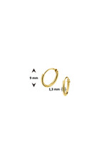Verguld zilver oorringen -1.3 mm - 9 mm