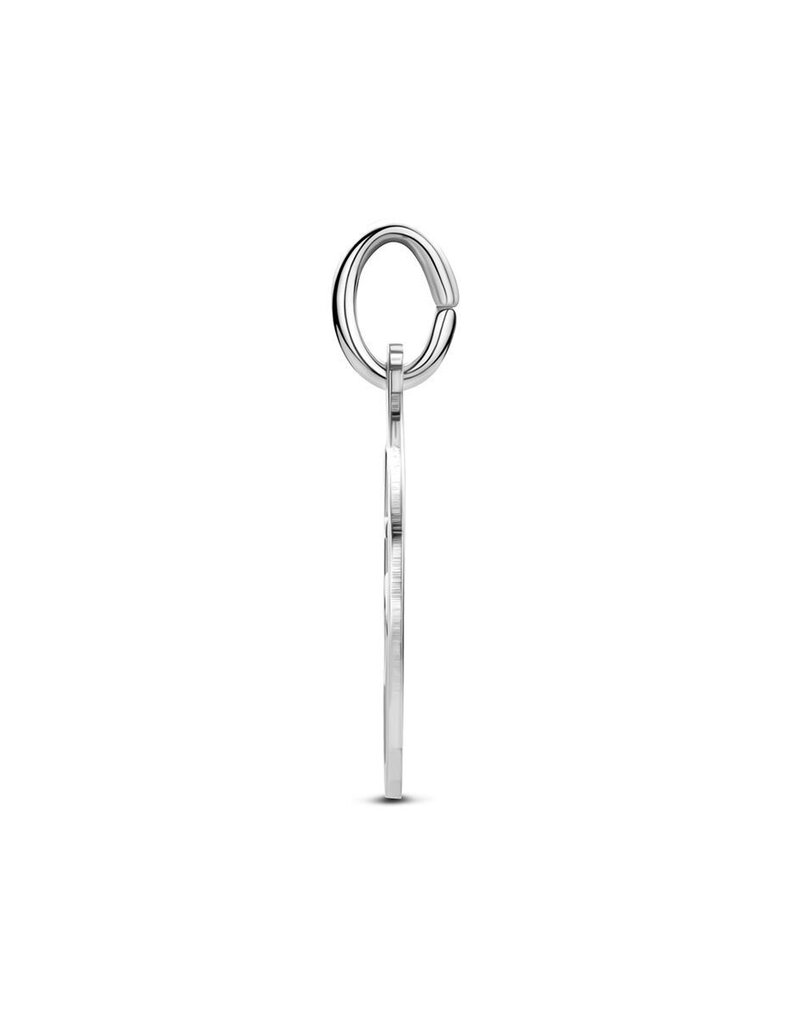 Zilveren hanger - Gerhodineerd - Geloof, hoop en liefde - Gediamanteerd