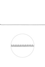 Zilveren lengtecollier - Gerhodineerd - Venetiaans -1,1 mm