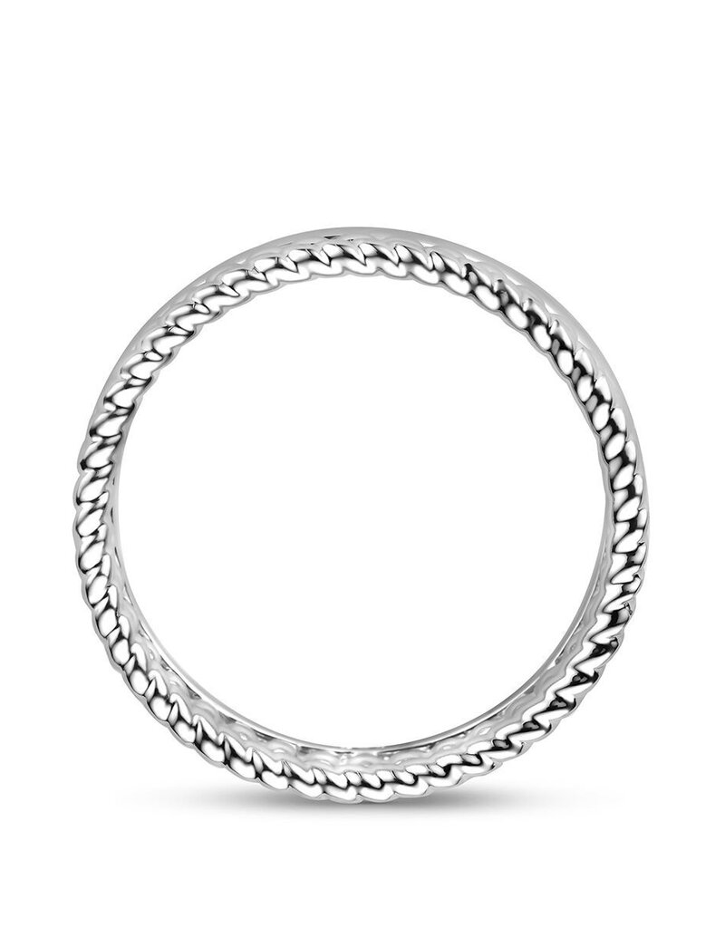 Zilveren ring - Gerhodineerd - Maat 18.5