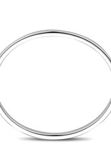 Zilveren bangle - Gerhodineerd - Vlakke buis - Scharnier - 5 mm - 60 mm
